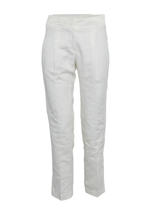 Brunello Cucinelli Vintage linen blend straight-leg trousers - White