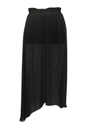 alice + olivia ruffle sheer midi skirt - Black