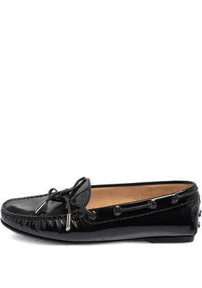 Tod's Vintage pre-owned City Gommino patent-leather boat shoes - Black