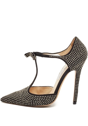 Jimmy Choo Pre-Owned 120mm studded T-strap pumps - Black