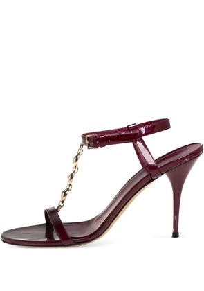 Gucci Pre-Owned 100mm chain-link sandals - Red