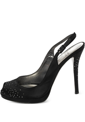 Stuart Weitzman pre-owned 120mm peep-toe stiletto heels - Black