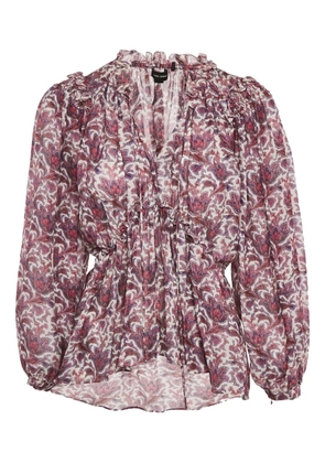Isabel Marant Vintage floral-printed puff-sleeve blouse - Pink