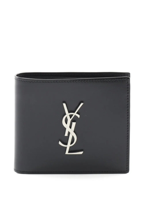 Saint Laurent Pre-Owned 2020s East West logo-plaque bi-fold wallet - Black
