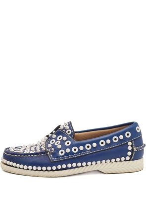 Christian Louboutin Pre-Owned 2024 Spikes Grommets loafers - Blue