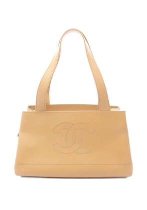 CHANEL Pre-Owned 2002-2003 Coco Mark caviar skin tote bag - Neutrals