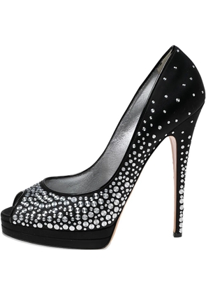 Casadei Vintage pre-owned 150mm satin pumps - Black