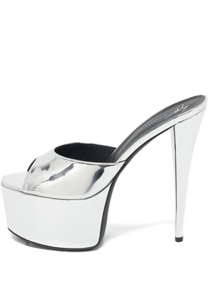 Giuseppe Zanotti Vintage 2024 130mm Aida mules - Silver
