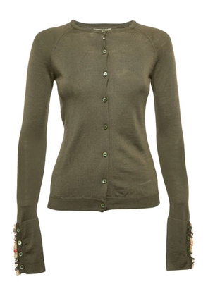 Burberry Pre-Owned buttoned-cuffs cardigan - Green