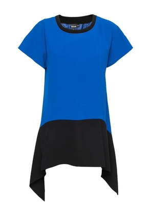 Just Cavalli Vintage short-sleeve asymmetrical-hem top - Blue