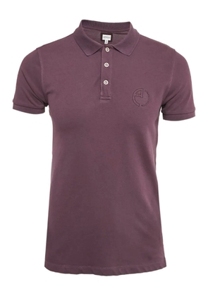 Armani Vintage logo-embroidered polo shirt - Purple