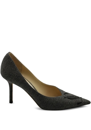Jimmy Choo Pre-Owned Love Decollete logo-detail pointed-toe pumps - Grey