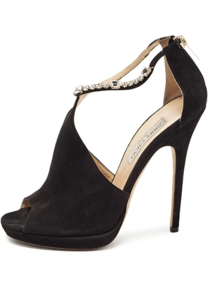 Jimmy Choo Pre-Owned 120mm leather sandals - Black