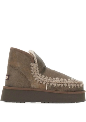 Mou Mini Eskimo crocheted platform boots - Grey