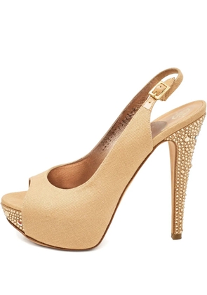 Gina pre-owned 125mm slingback pumps - Neutrals