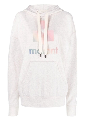 MARANT ÉTOILE Mansel logo-print hoodie - Neutrals