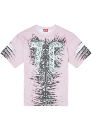 Diesel bandana-print T-shirt - Pink