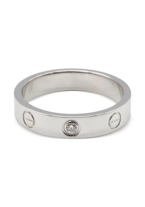 Cartier 14K white gold mini Love diamond ring - Silver