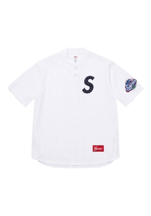 Supreme S Logo Henley top - White