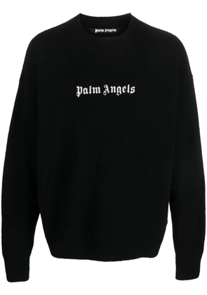 Palm Angels logo-embroidered jumper - Black