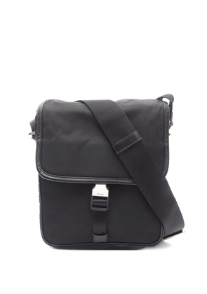 Prada Pre-Owned 00s small logo-plaque messenger bag - Black