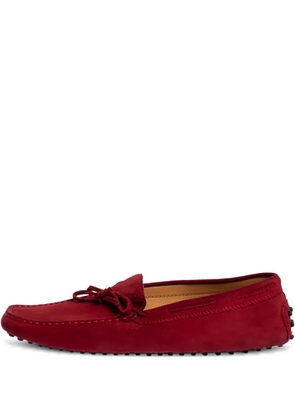 Tod's Vintage pre-owned suede moccasin loafers - Red