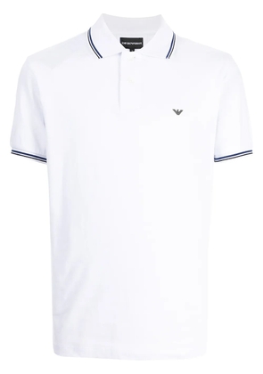 Emporio Armani logo-embroidered polo shirt - White
