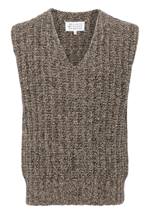 Maison Margiela V-neck chunky-knit vest - Grey