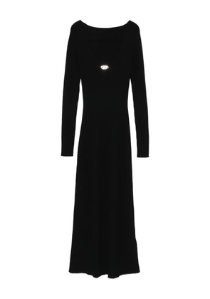 Diesel logo-embellished long-sleeve midi dress - Black