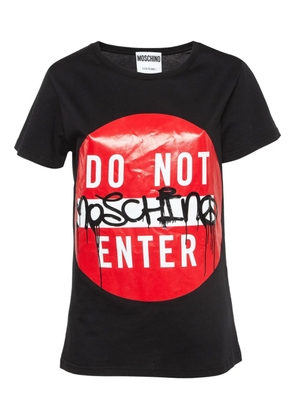 Moschino Pre-Owned Do Not Enter T-shirt - Black