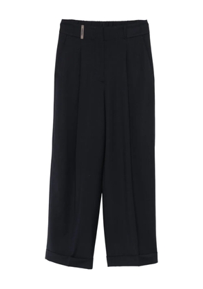 Peserico pleated cuffed trousers - Blue
