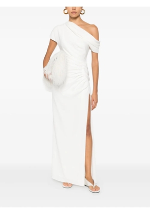 Simkhai Kally draped asymmetric-shoulder maxi dress - White