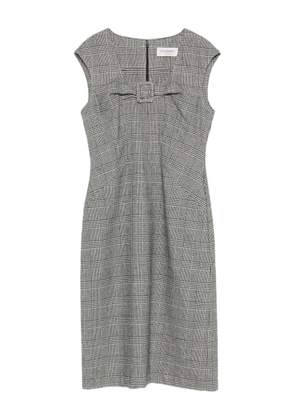 ERMANNO FIRENZE checked midi dress - Black