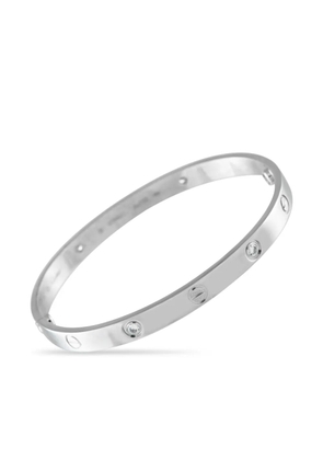 Cartier 18K white gold Love diamond oval bracelet - Silver