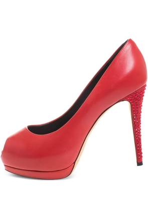 Giuseppe Zanotti Vintage pre-owned 115mm leather peep-toe pumps - Red