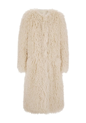 Seafarer curly fleece coat - Neutrals