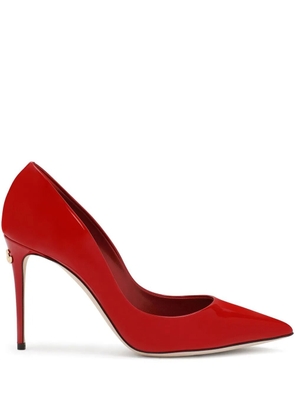 Dolce & Gabbana 90mm patent leather pumps - Red