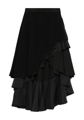 Yohji Yamamoto asymmetric ruffled skirt - Black