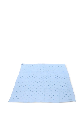Hermès Pre-Owned 2010s embroidered scarf - Blue