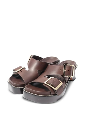 Loewe Pre-Owned 85mm Ease leather sandals - Brown