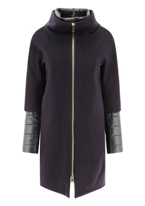 Herno zip-up virgin wool coat - Blue