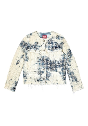 Diesel houndstooth-weave denim jacket - White