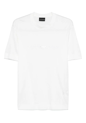 Emporio Armani logo-embroidered T-shirt - White