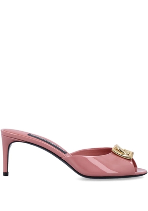 Dolce & Gabbana 70mm DG logo mules - Pink