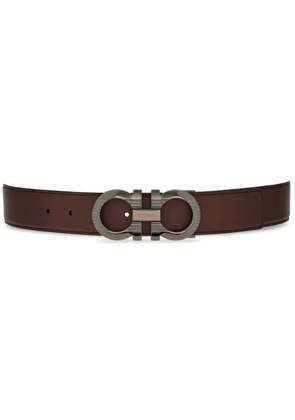 Ferragamo Gancini-buckle reversible leather belt - Brown