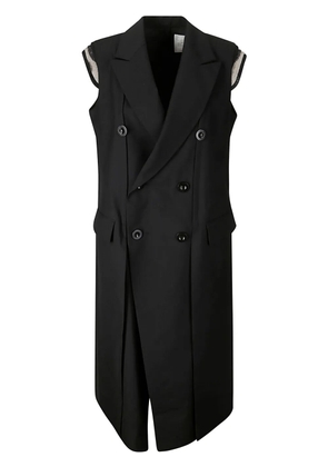 sacai Suiting Long Vest coat - Black