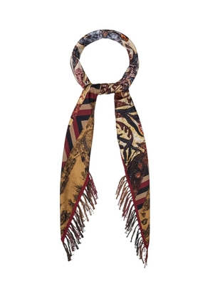 Pierre-Louis Mascia geometric-pattern fringed-edges scarf - Neutrals