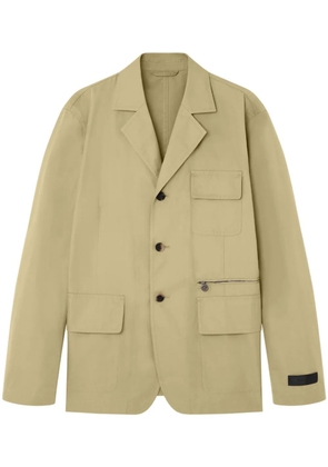 Versace single-breasted gabardine blazer - Neutrals
