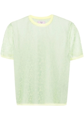 Martine Rose Granny patterned-jacquard T-shirt - Green