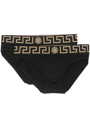 Versace Greca-detail boxer briefs (pack of two) - Black